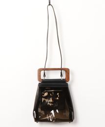 UN3D. | 【UN3D.】オリガミショルダー ウッドハンドルバッグ(ショルダーバッグ)