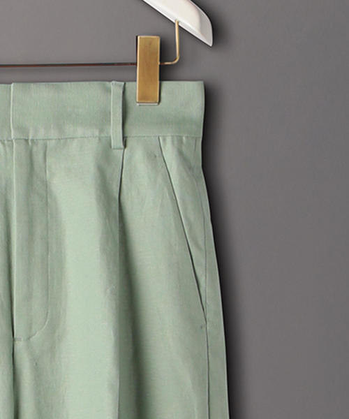 6(ロク)の「<6(ROKU)>TUCK PANTS/パンツ(その他パンツ・レディース・ライム/レッド・34/36/38)」の5枚目の写真