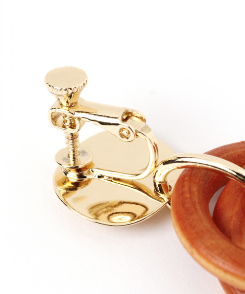 GLOBAL WORK（グローバルワーク）の「コブリウッドイヤリング/838863（イヤリング・レディース・ホワイト/ブラウン/グレー・FREE）」の4枚目の写真