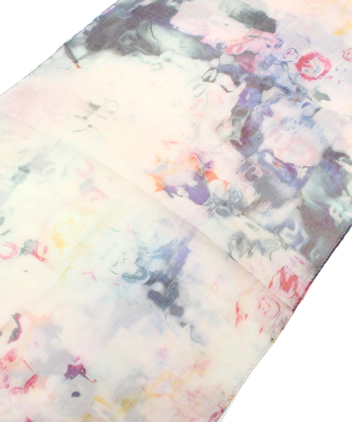 Paul Smith BLACK Paul by Paul Smith（ポールスミスブラック ポールバイポールスミス）の「オールオーバーアンダーウォーターフローラルスカーフ（バンダナ/スカーフ・レディース・ホワイト系7・F）」の2枚目の写真