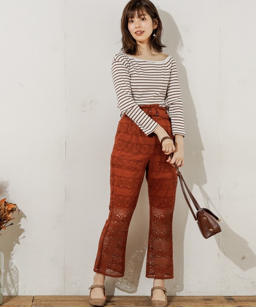 natural couture（ナチュラルクチュール）の「大人ワンショルリブTシャツ（Tシャツ/カットソー・レディース・ブラック/ブラウン/アイボリー/ホワイト系その他/ブラウン系その他/ピンク系その他・FREE）」の10枚目の写真