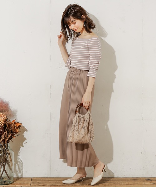 natural couture（ナチュラルクチュール）の「大人ワンショルリブTシャツ（Tシャツ/カットソー・レディース・ブラック/ブラウン/アイボリー/ホワイト系その他/ブラウン系その他/ピンク系その他・FREE）」の21枚目の写真