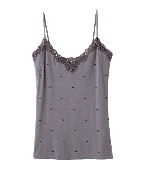 PEACH JOHN(ピーチジョン)の「【保湿加工の生地がフィット!抗菌防臭・消臭加工した汗取りパッド付き】It’sモイスティキャミ(インナーウェア/肌着・レディース・ブラック/オフホワイト/ピンク/グレー/ピンク系その他/チャコール/ブルー/スモークピンク/グレー系その他/ホワイト系その他2/ライトピンク/チャコールグレー/コーラルピンク/ホワイト×グレー/ブラック×ピンク/ダークグレー/ホワイト×ピンク/スミクロ/ヘザーチャコール/ライトグレー/ライトベージュ/チャコールグレー×ブラック/ダークネイビー・SMALL/MEDIUM/LARGE)」の1枚目の写真