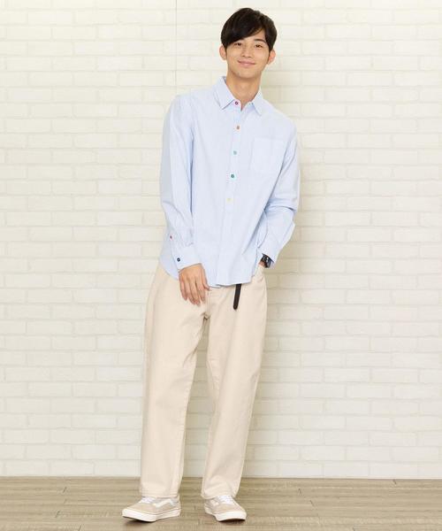 coen（コーエン）の「ワイドデニムパンツ（デニムパンツ・メンズ・ネイビー/オフホワイト・MEDIUM/SMALL/X-LARGE/LARGE）」の18枚目の写真