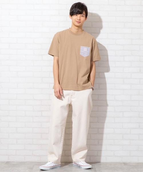 coen（コーエン）の「ワイドデニムパンツ（デニムパンツ・メンズ・ネイビー/オフホワイト・MEDIUM/SMALL/X-LARGE/LARGE）」の5枚目の写真