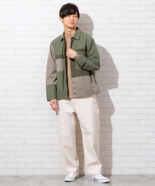 coen（コーエン）の「ワイドデニムパンツ（デニムパンツ・メンズ・ネイビー/オフホワイト・MEDIUM/SMALL/X-LARGE/LARGE）」の6枚目の写真