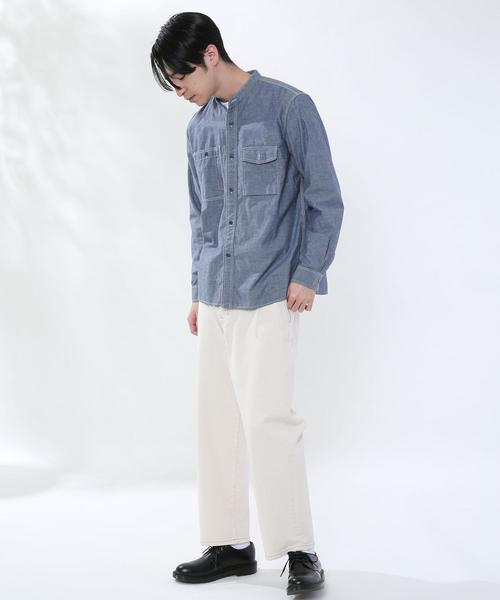 coen（コーエン）の「ワイドデニムパンツ（デニムパンツ・メンズ・ネイビー/オフホワイト・MEDIUM/SMALL/X-LARGE/LARGE）」の7枚目の写真