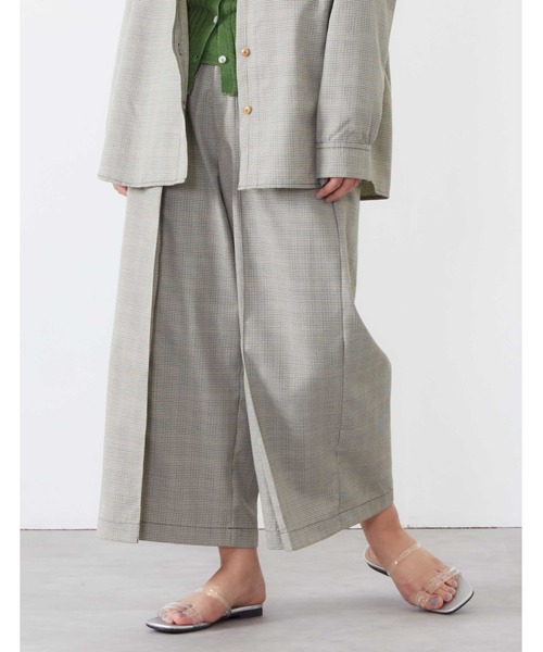 POU DOU DOU（プードゥドゥ）の「フロントベルトラップガウチョパンツ（その他パンツ・レディース・ベージュ/グレー/ライトベージュ/ブラック・3）」の8枚目の写真