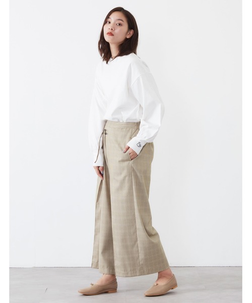 POU DOU DOU（プードゥドゥ）の「フロントベルトラップガウチョパンツ（その他パンツ・レディース・ベージュ/グレー/ライトベージュ/ブラック・3）」の11枚目の写真