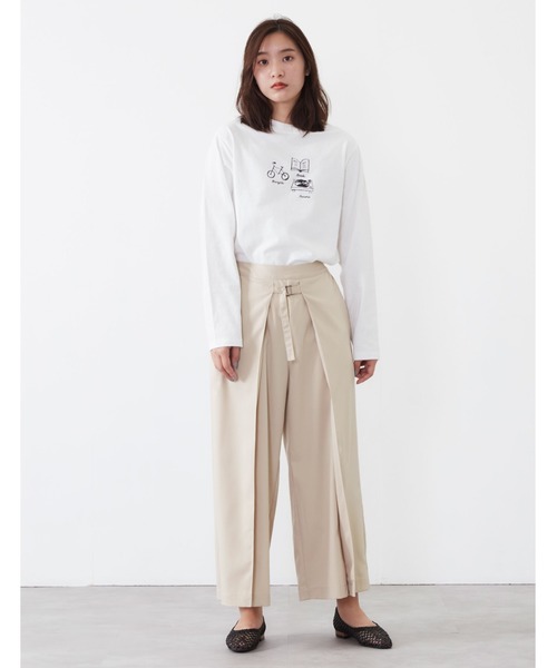 POU DOU DOU（プードゥドゥ）の「フロントベルトラップガウチョパンツ（その他パンツ・レディース・ベージュ/グレー/ライトベージュ/ブラック・3）」の15枚目の写真