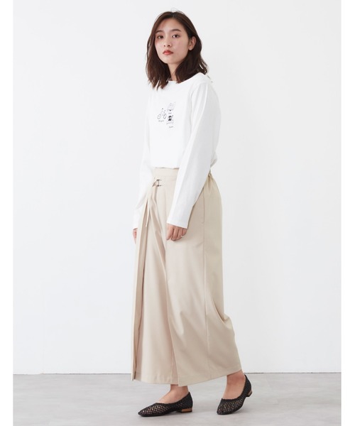 POU DOU DOU（プードゥドゥ）の「フロントベルトラップガウチョパンツ（その他パンツ・レディース・ベージュ/グレー/ライトベージュ/ブラック・3）」の16枚目の写真