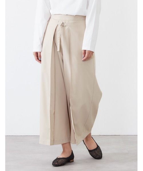 POU DOU DOU（プードゥドゥ）の「フロントベルトラップガウチョパンツ（その他パンツ・レディース・ベージュ/グレー/ライトベージュ/ブラック・3）」の18枚目の写真