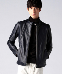 BEAMS | BEAMS / 牛革レザー シングルライダース ブルゾン(ライダースジャケット)