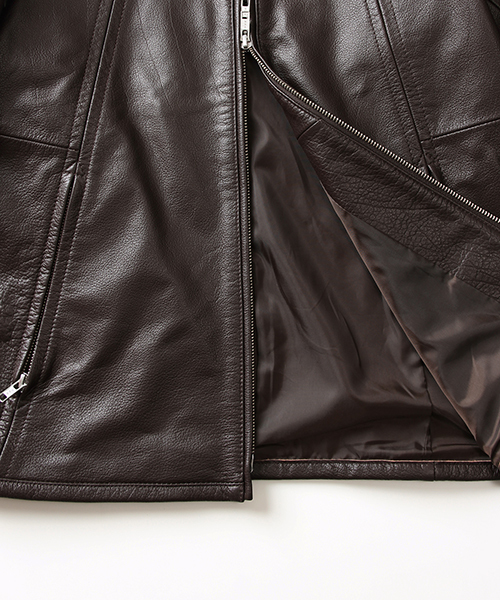 BEAMS（ビームス）の「BEAMS / 牛革レザー シングルライダース