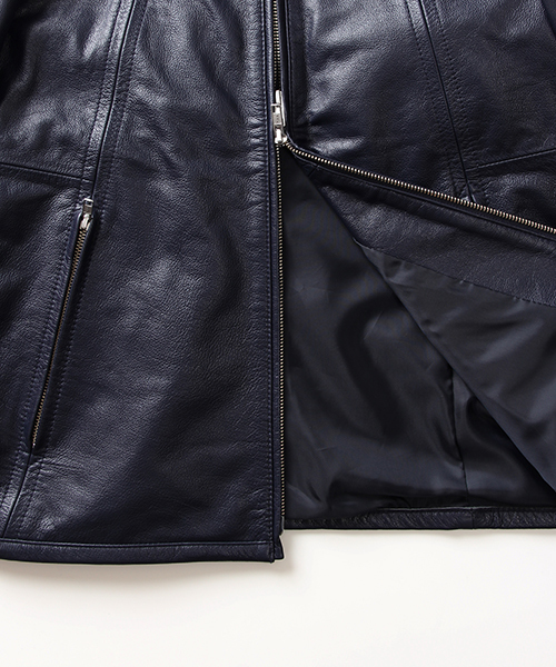 BEAMS（ビームス）の「BEAMS / 牛革レザー シングルライダース