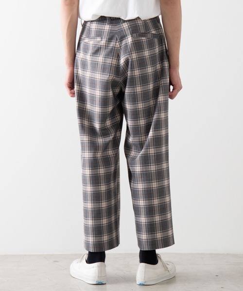 WEGO（ウィゴー）の「WEGO/【セットアップ対応商品】チェックワイドスラックス（スラックス・メンズ・ベージュ/グレー・MEDIUM/LARGE）」の6枚目の写真