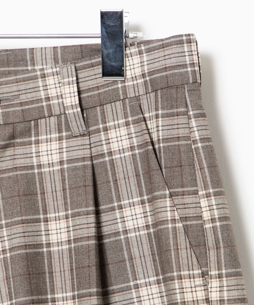 WEGO（ウィゴー）の「WEGO/【セットアップ対応商品】チェックワイドスラックス（スラックス・メンズ・ベージュ/グレー・MEDIUM/LARGE）」の17枚目の写真