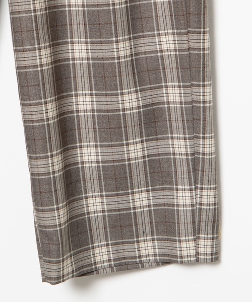 WEGO（ウィゴー）の「WEGO/【セットアップ対応商品】チェックワイドスラックス（スラックス・メンズ・ベージュ/グレー・MEDIUM/LARGE）」の8枚目の写真