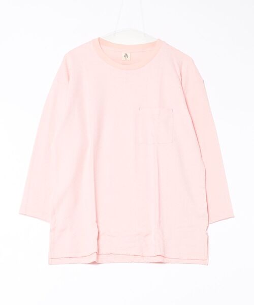 TRAP/U (トラップユー)の「《TRAP/U》ヘリンボーンジャガード ビッグカットソー(Tシャツ/カットソー・メンズ・モカ/ホワイト/ライトピンク/ベージュ・MEDIUM/LARGE)」の1枚目の写真