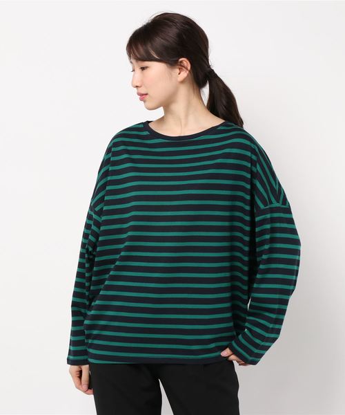 AMERICAN HOLIC(アメリカンホリック)の「コクーンカットプルオーバー(Tシャツ/カットソー・レディース・ブラック/オフホワイト/ピンク/ブルー/その他7/ネイビー・M/L)」の3枚目の写真