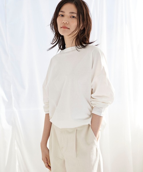 AMERICAN HOLIC(アメリカンホリック)の「コクーンカットプルオーバー(Tシャツ/カットソー・レディース・ブラック/オフホワイト/ピンク/ブルー/その他7/ネイビー・M/L)」の2枚目の写真