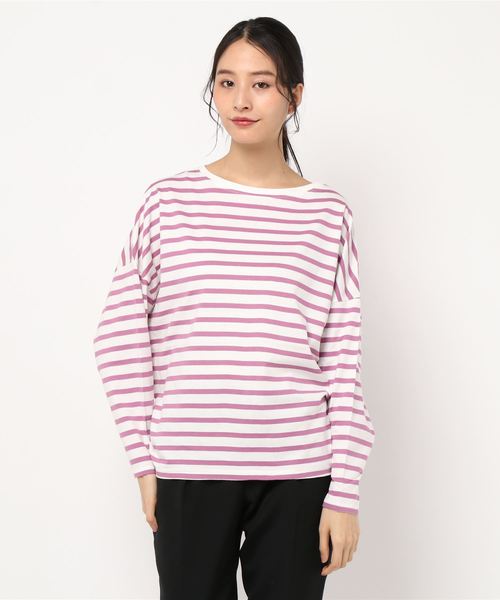 AMERICAN HOLIC(アメリカンホリック)の「コクーンカットプルオーバー(Tシャツ/カットソー・レディース・ブラック/オフホワイト/ピンク/ブルー/その他7/ネイビー・M/L)」の9枚目の写真
