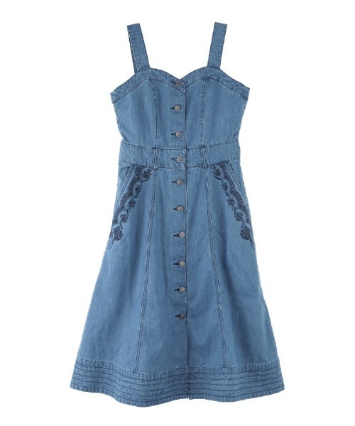 ブルブブ★即完売ヒッコリージャンスカXS☆サックス★スカート新品タグ付き Angelic Pretty / Jewelry Ribbon Princessジャンパースカート