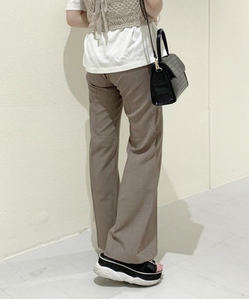 Heather（ヘザー）の「リネンライクスラックス　883930（スラックス・レディース・アイボリー/ブラウン系その他/ブルー系その他/レッド系その他・S/M）」の3枚目の写真