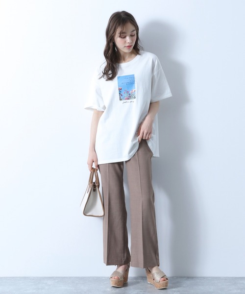 Heather（ヘザー）の「リネンライクスラックス　883930（スラックス・レディース・アイボリー/ブラウン系その他/ブルー系その他/レッド系その他・S/M）」の6枚目の写真