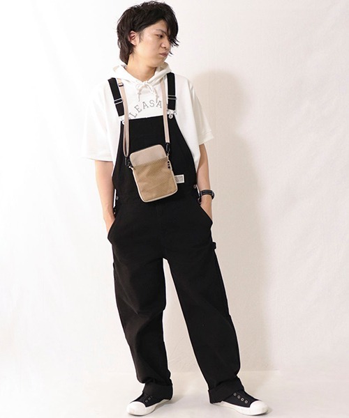 Purple&Yellow（パープルアンドイエロー）の「【大人気商品！】コットン オーバーオール つなぎ（サロペット/オーバーオール・メンズ・ブラック/ベージュ/キナリ・SMALL/MEDIUM/LARGE）」の16枚目の写真