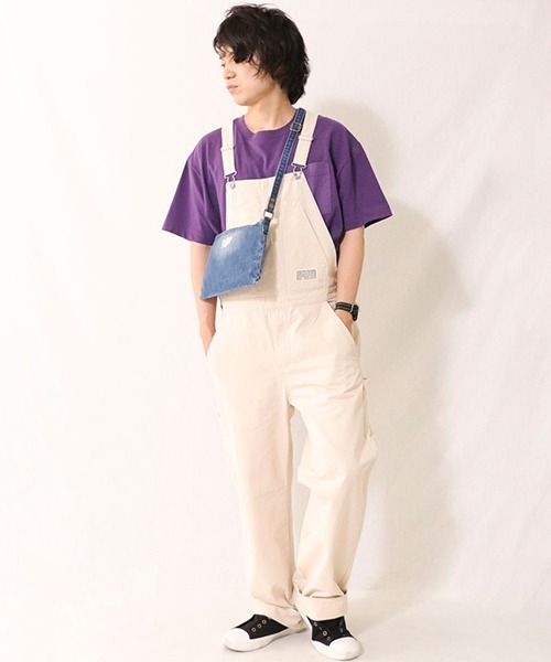 Purple&Yellow（パープルアンドイエロー）の「【大人気商品！】コットン オーバーオール つなぎ（サロペット/オーバーオール・メンズ・ブラック/ベージュ/キナリ・SMALL/MEDIUM/LARGE）」の18枚目の写真