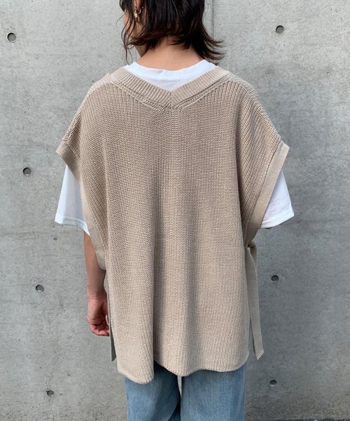 FUN.TRINITY(ファン トリニティー)の「サイドリボンベスト(ベスト・レディース・アイボリー/モカ/ベージュ/ミント・M)」の16枚目の写真