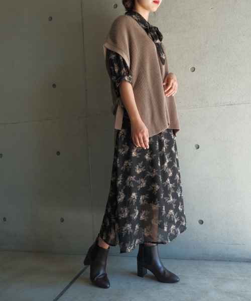 FUN.TRINITY(ファン トリニティー)の「サイドリボンベスト(ベスト・レディース・アイボリー/モカ/ベージュ/ミント・M)」の11枚目の写真