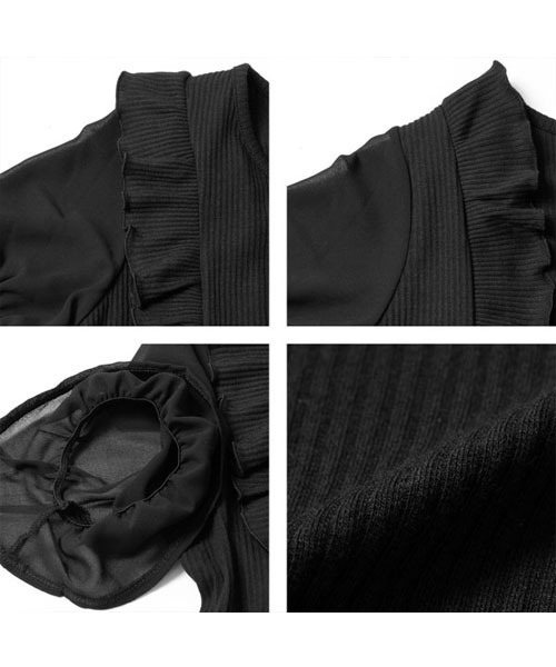 Newlyme（ニューリーミー）の「シフォン袖テレコトップス（Tシャツ/カットソー・レディース・アイボリー/ブラック/ブルー系その他/ライトピンク・MEDIUM/LARGE）」の12枚目の写真