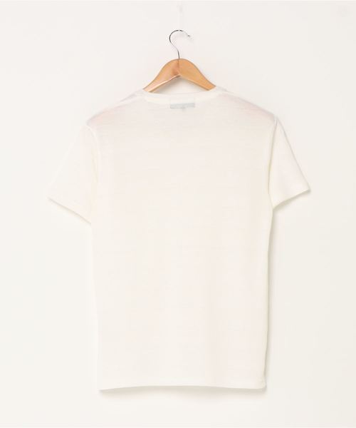 ADPOSION（アドポーション）の「VネックジャガードTEE（Tシャツ/カットソー・メンズ・ホワイト/ブラック/ワインレッド・MEDIUM/LARGE）」の4枚目の写真