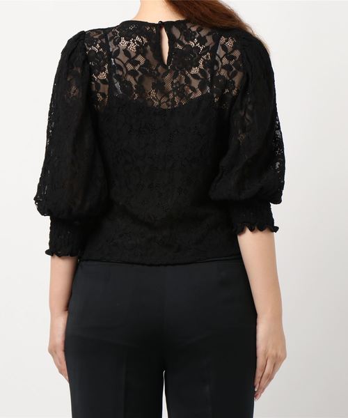 archives（アルシーヴ）の「シアーレースブラウス（シャツ/ブラウス・レディース・ブルー/ブラック/ベージュ・MEDIUM）」の4枚目の写真