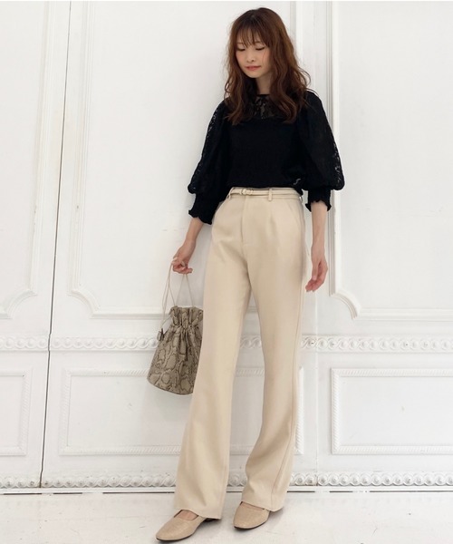 archives（アルシーヴ）の「シアーレースブラウス（シャツ/ブラウス・レディース・ブルー/ブラック/ベージュ・MEDIUM）」の9枚目の写真