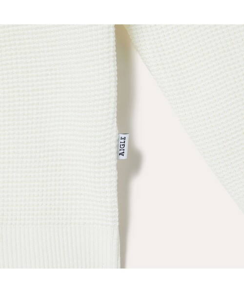 AIGLE(エーグル)の「COLOMBES WAFFLE PULLOVER(ニット/セーター・レディース・ホワイト/ネイビー・M/L/S)」の11枚目の写真