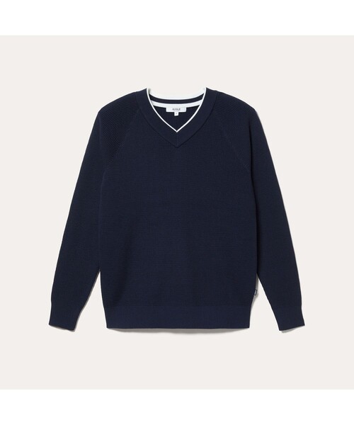 AIGLE(エーグル)の「COLOMBES WAFFLE PULLOVER(ニット/セーター・レディース・ホワイト/ネイビー・M/L/S)」の7枚目の写真
