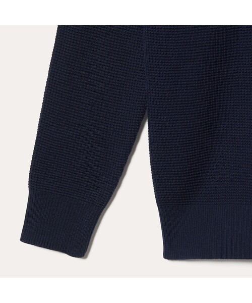 AIGLE(エーグル)の「COLOMBES WAFFLE PULLOVER(ニット/セーター・レディース・ホワイト/ネイビー・M/L/S)」の4枚目の写真