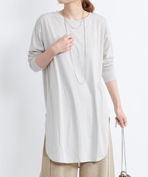 DouDou | ラウンドヘムチュニックT(Tシャツ/カットソー)