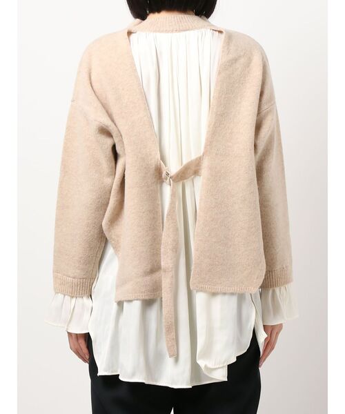 MERCURYDUO（マーキュリーデュオ）の「【To/】圧縮ウール異素材ドッキングニット（ニット/セーター・レディース・ベージュ/ミント・FREE）」の4枚目の写真