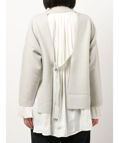 MERCURYDUO（マーキュリーデュオ）の「【To/】圧縮ウール異素材ドッキングニット（ニット/セーター・レディース・ベージュ/ミント・FREE）」の5枚目の写真