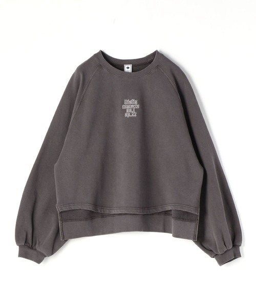 179/WG(イチナナキュウダブルジー)の「ピグメントビッグスウェットプルオーバー(Tシャツ/カットソー・レディース・チャコールグレー/ライトグリーン/ライトグレー・FREE)」の4枚目の写真