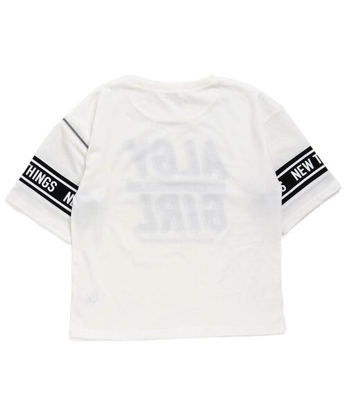 algy（アルジー）の「/袖ジップT（Tシャツ/カットソー・キッズ・オフホワイト/グリーン/ベージュ・X-SMALL/MEDIUM/XX-SMALL/SMALL/XXX-SMALL）」の8枚目の写真