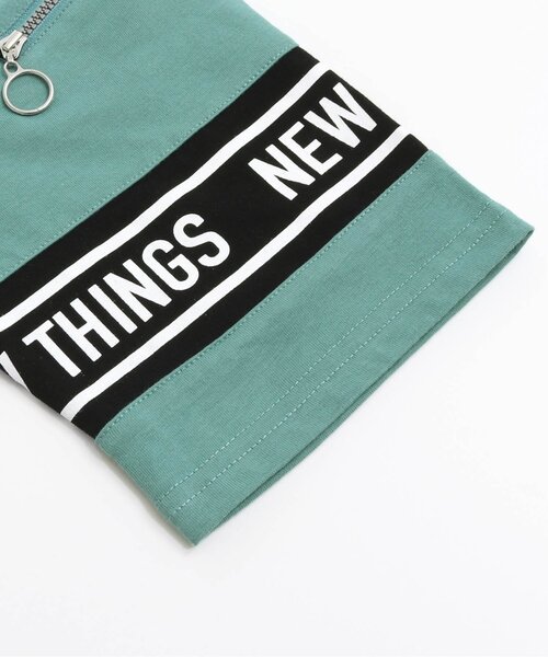 algy（アルジー）の「/袖ジップT（Tシャツ/カットソー・キッズ・オフホワイト/グリーン/ベージュ・X-SMALL/MEDIUM/XX-SMALL/SMALL/XXX-SMALL）」の11枚目の写真