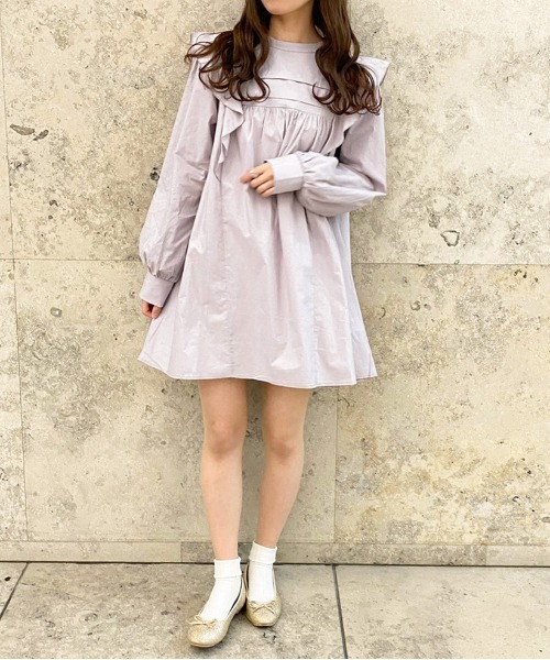 apres jour（アプレジュール）の「フリルデザインワンピース【ZOZOTOWN限定アイテム】（ワンピース・レディース・ライトベージュ/オフホワイト/ピンク・フリー/X-LARGE）」の19枚目の写真