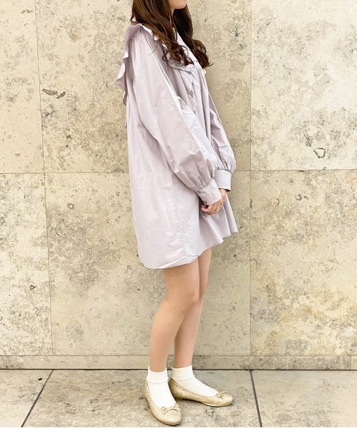 apres jour（アプレジュール）の「フリルデザインワンピース【ZOZOTOWN限定アイテム】（ワンピース・レディース・ライトベージュ/オフホワイト/ピンク・フリー/X-LARGE）」の6枚目の写真