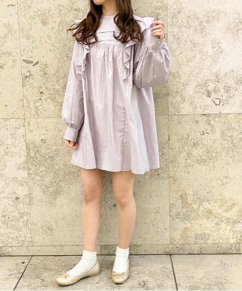 apres jour（アプレジュール）の「フリルデザインワンピース【ZOZOTOWN限定アイテム】（ワンピース・レディース・ライトベージュ/オフホワイト/ピンク・フリー/X-LARGE）」の10枚目の写真