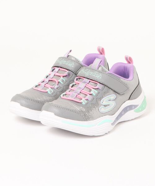 SKECHERS（スケッチャーズ）の「《SKECHERS》01POWER_PETALS（スニーカー・キッズ・ネイビー/ピンク/グレー・20.0cm/18.0cm/21.0cm/22.0cm/17.0cm/19.0cm）」の2枚目の写真